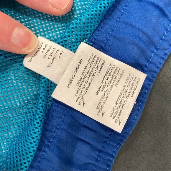 Speedo mens Large swim trunks ombré blues - Picture 9 of 9